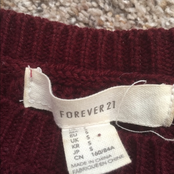 Maroon knitted sweater - Picture 2 of 3